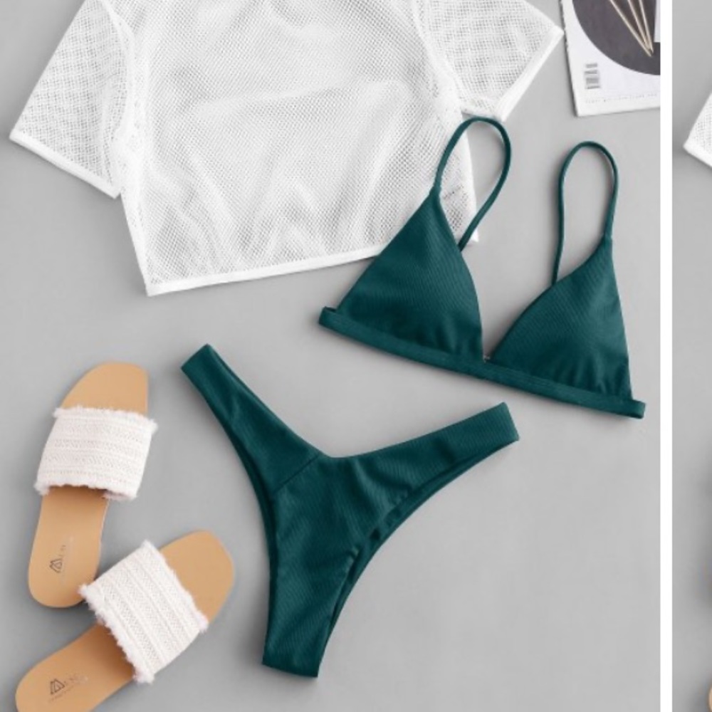 Peacock Blue Bikini Set